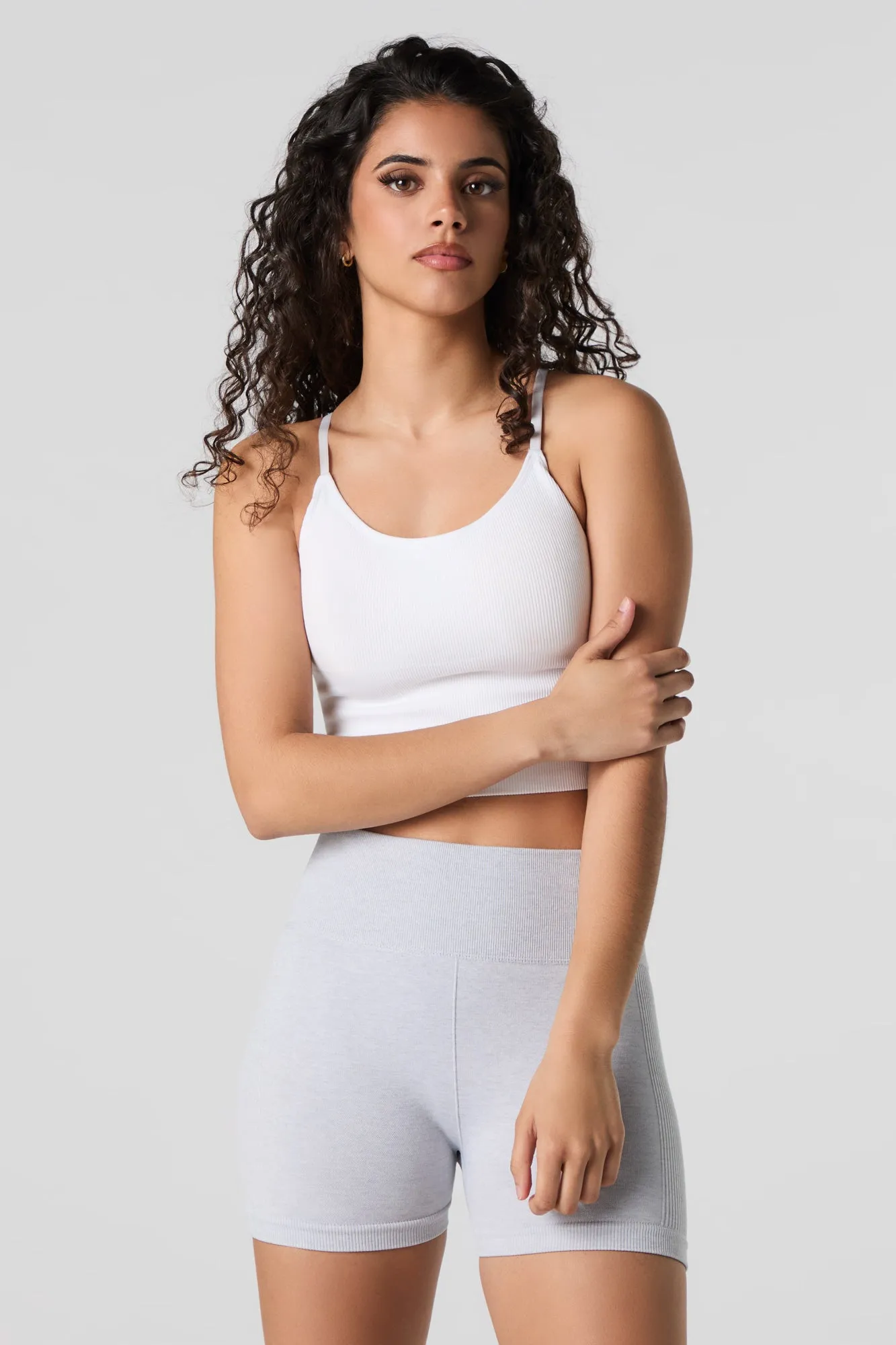 Short de cycliste sans couture à dos ruché