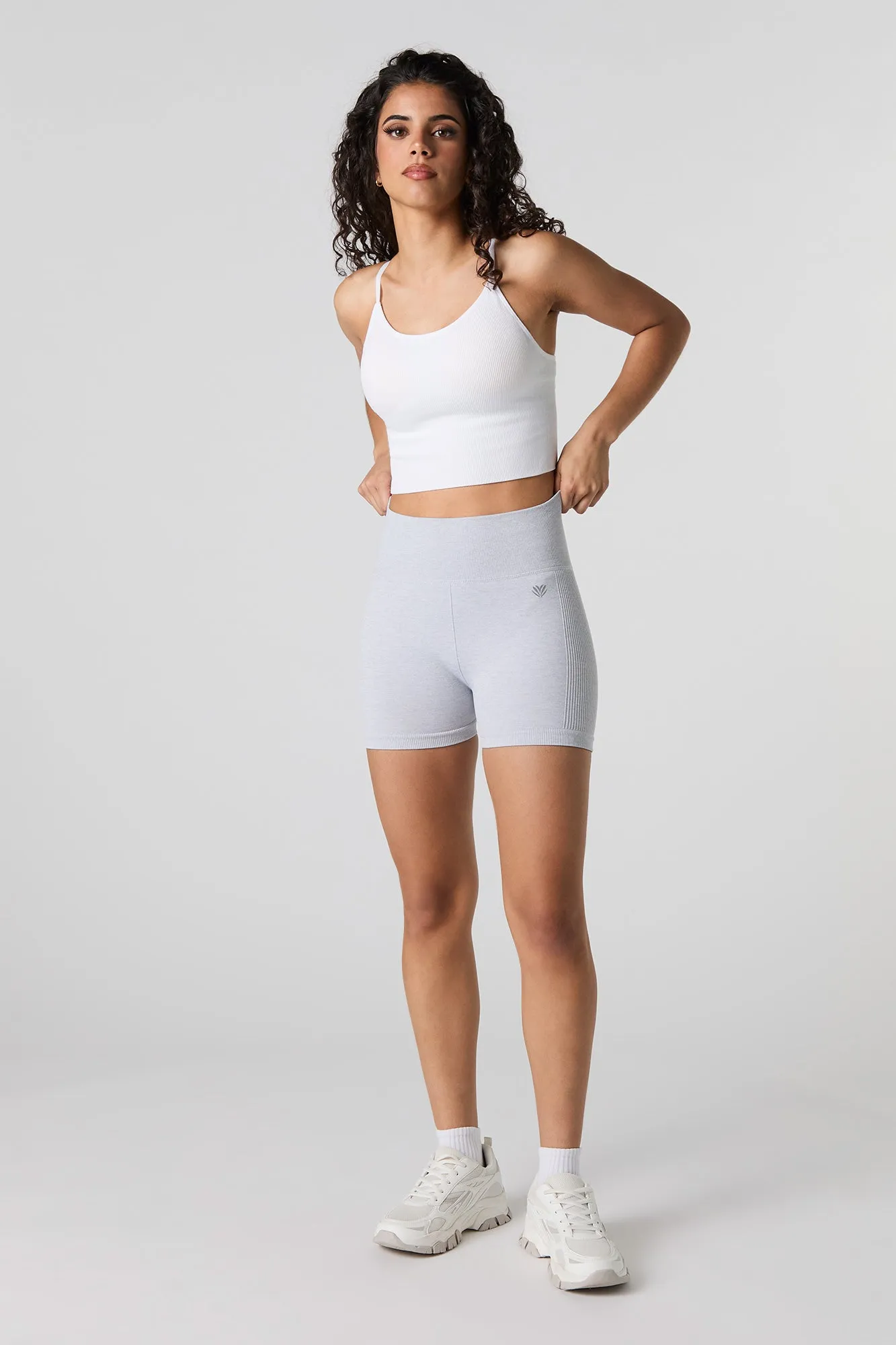 Short de cycliste sans couture à dos ruché