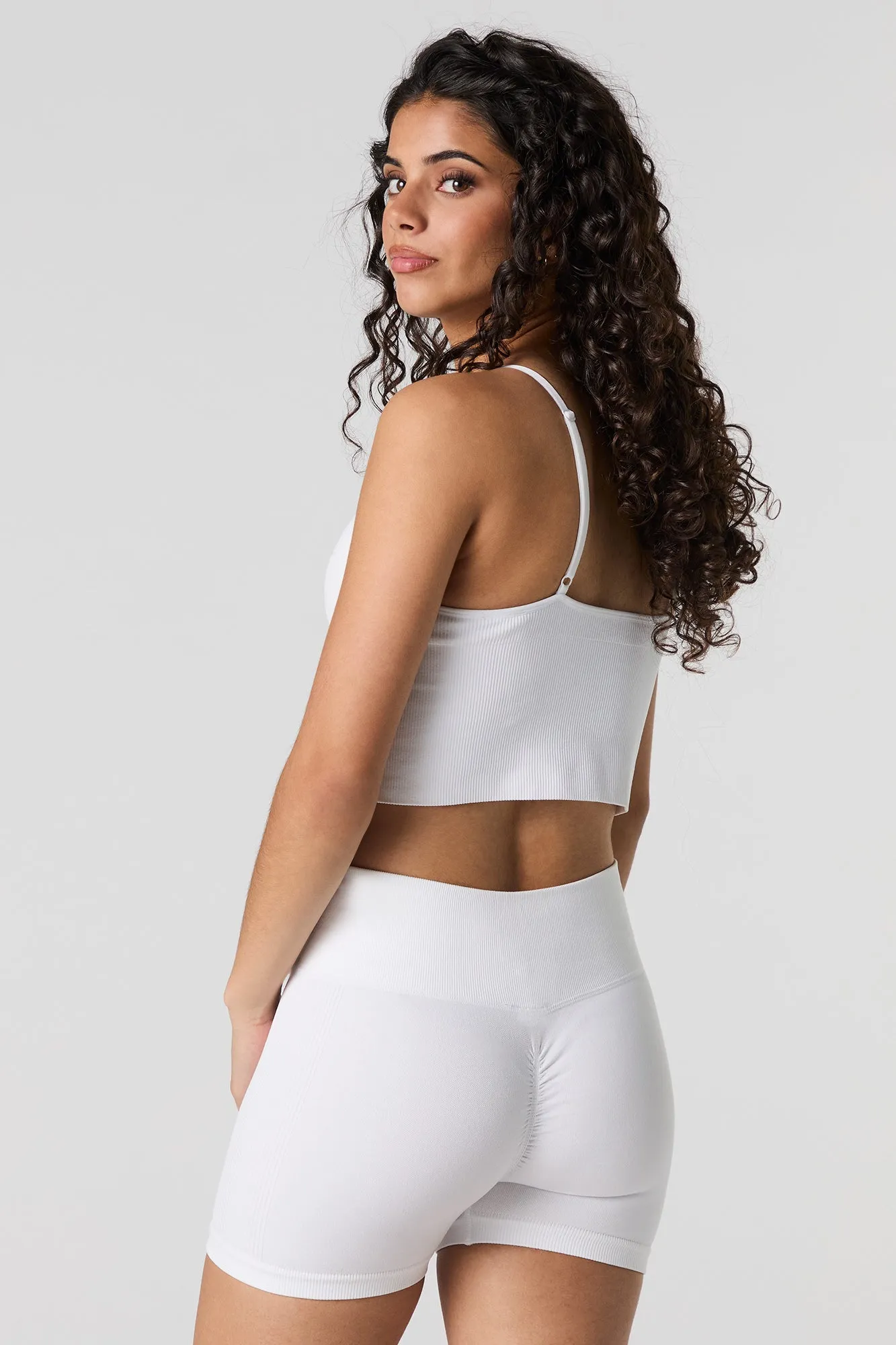Short de cycliste sans couture à dos ruché