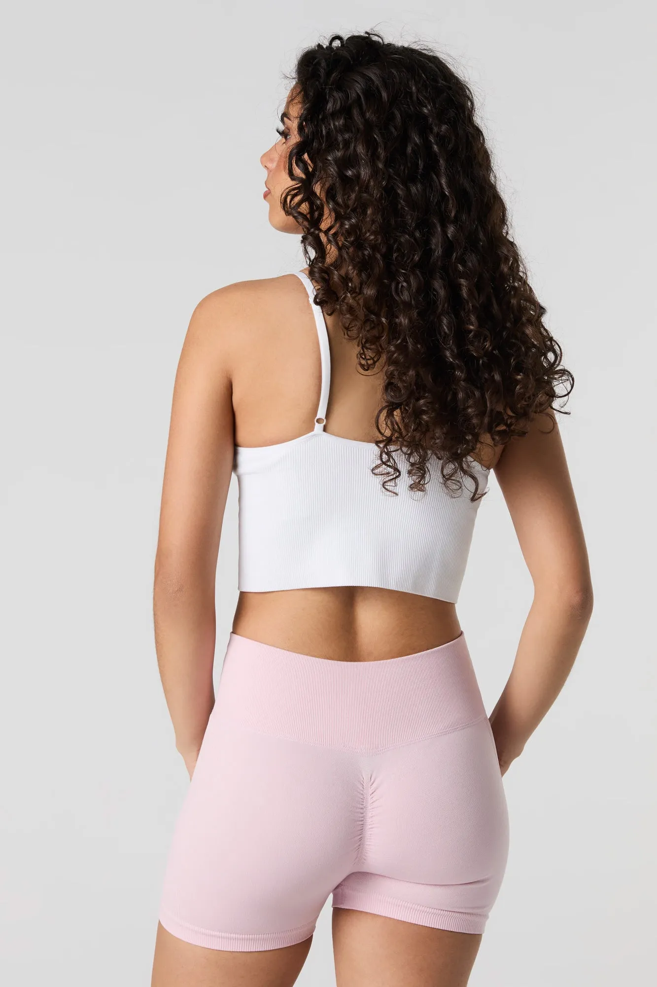 Short de cycliste sans couture à dos ruché