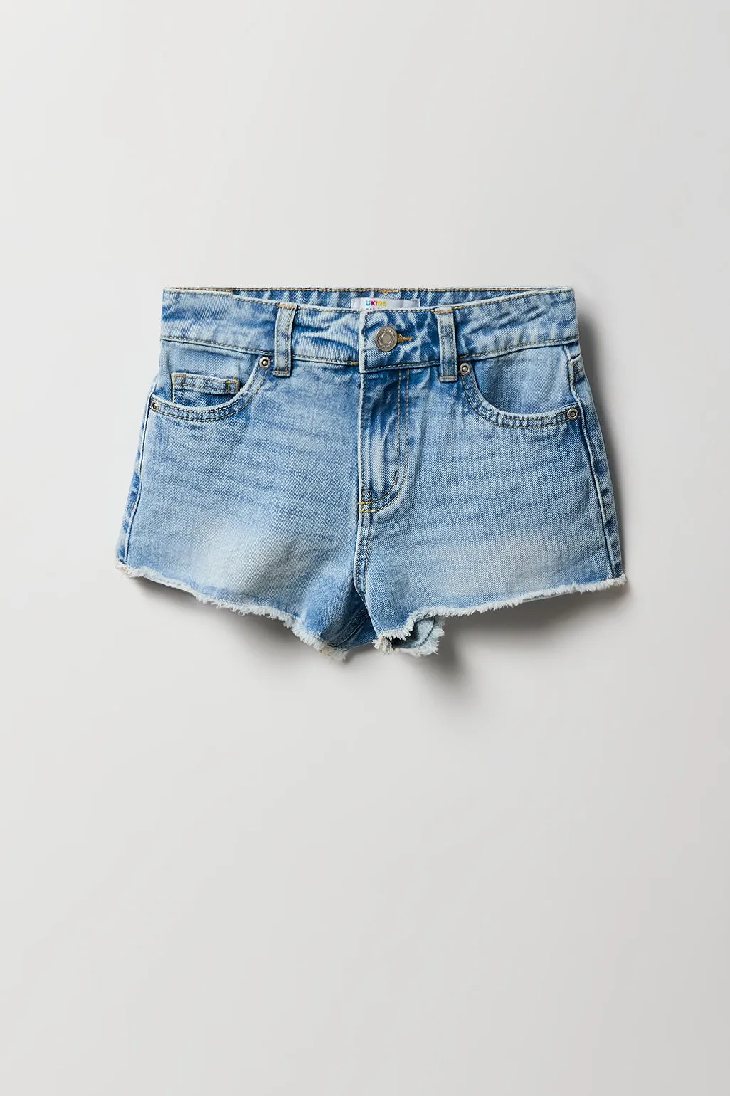 Short de plage à taille haute avec motif brodé Boucle pour fille