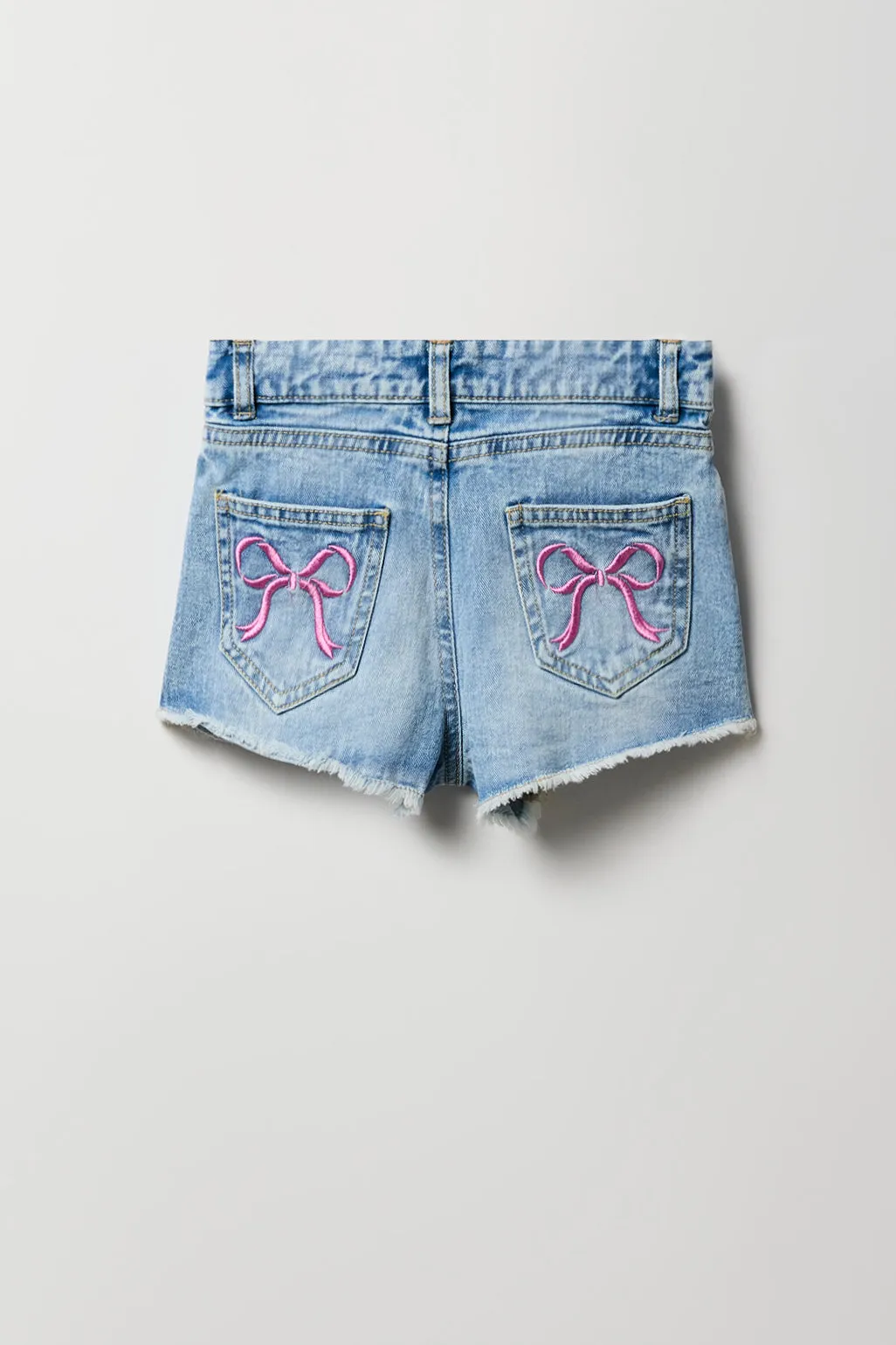 Short de plage à taille haute avec motif brodé Boucle pour fille