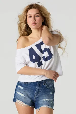 Short en denim d'aspect usé délavé foncé