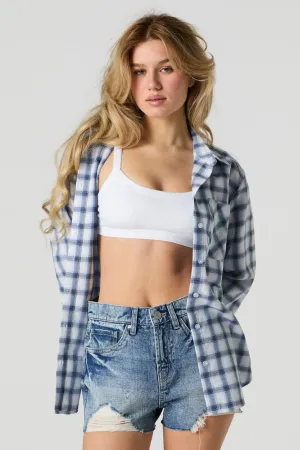Short en denim d'aspect usé délavé vintage moyen