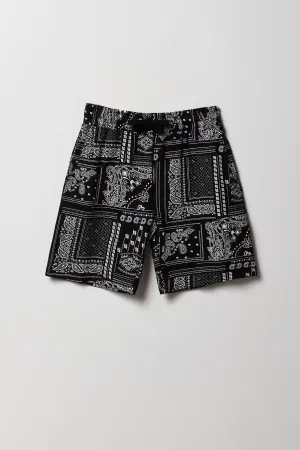 Short en molleton avec motif bandana pour garçon