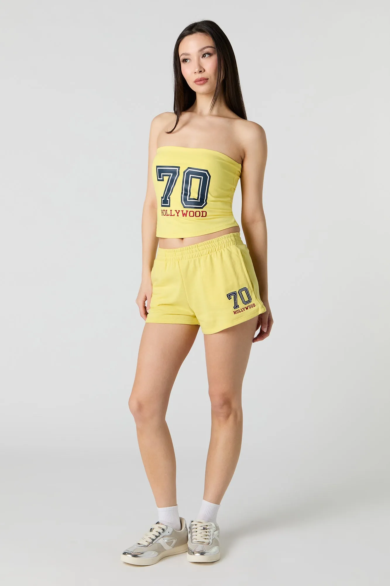 Short en molleton avec motif brodé 70