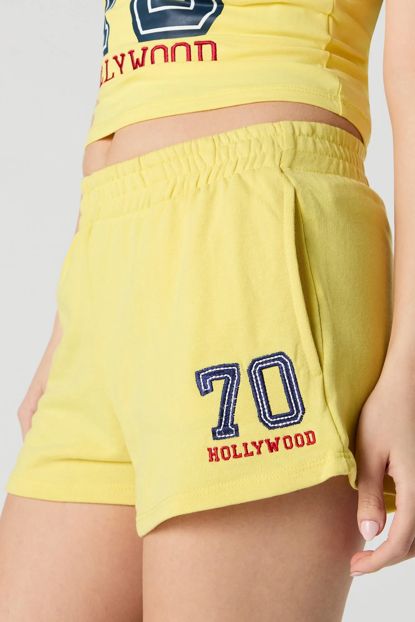 Short en molleton avec motif brodé 70