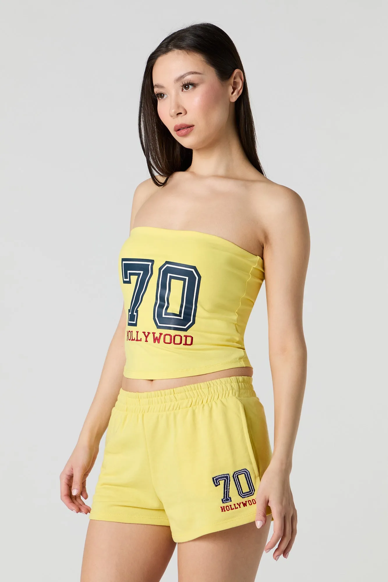 Short en molleton avec motif brodé 70