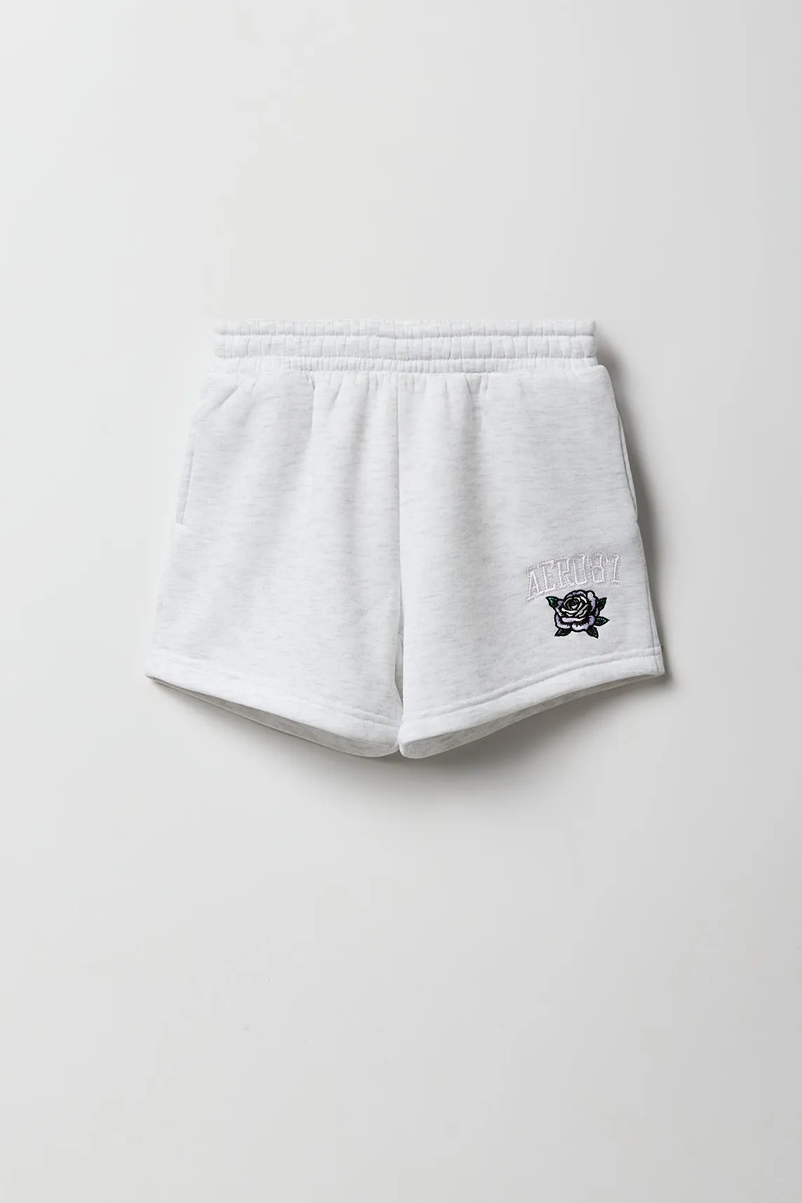 Short en molleton avec motif brodé Aero pour fille