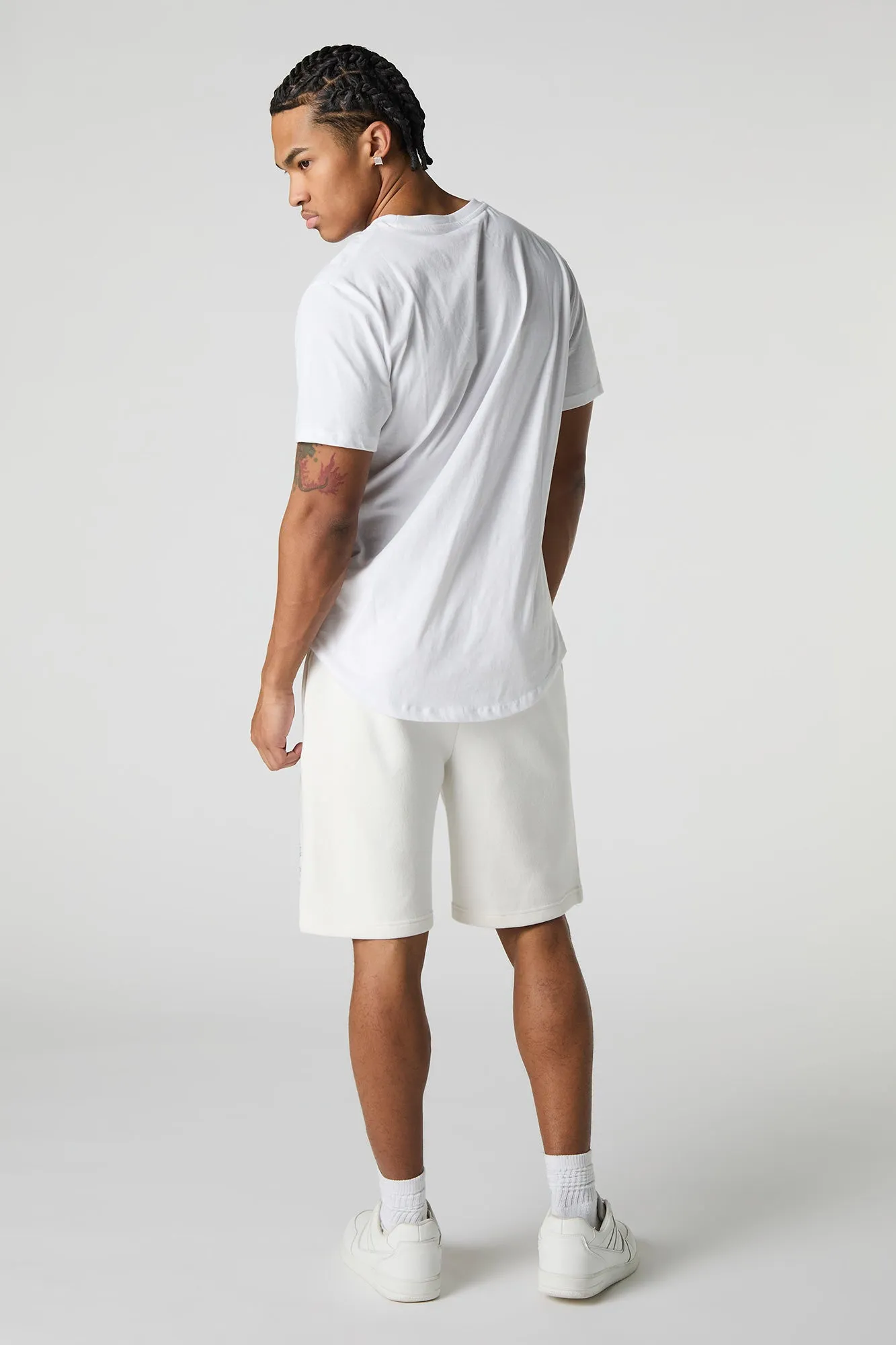 Short en molleton avec motif brodé California LA