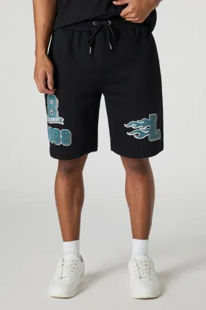 Short en molleton avec motif brodé Legend en chenille