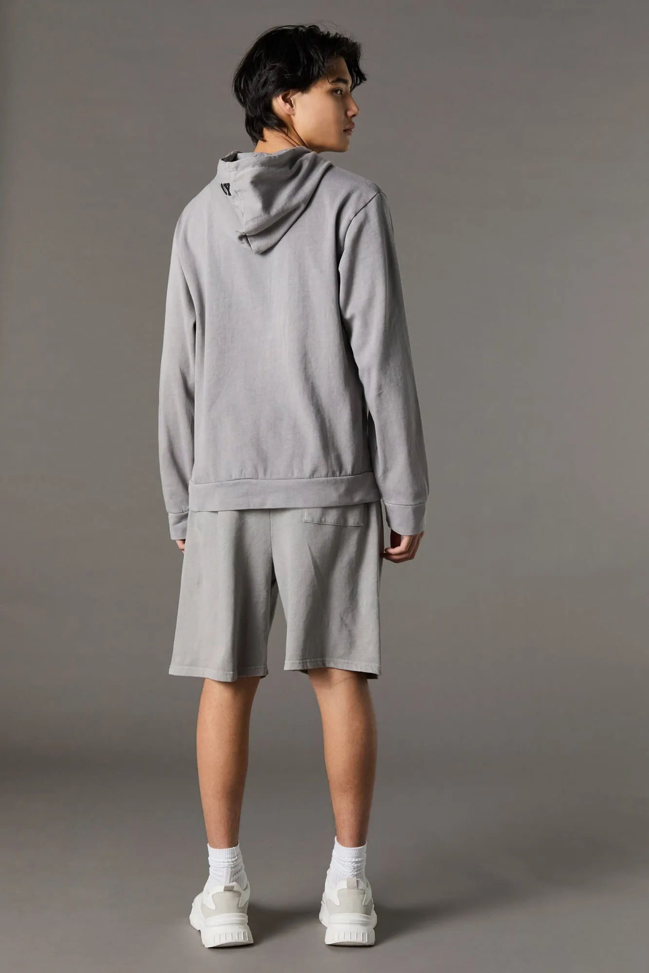 Short en molleton délavé avec imprimé Playboy High Density