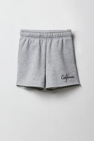 Short en molleton à imprimé City pour fille