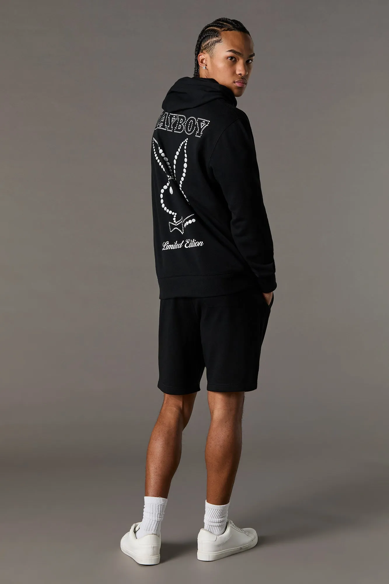 Short en molleton à imprimé Playboy
