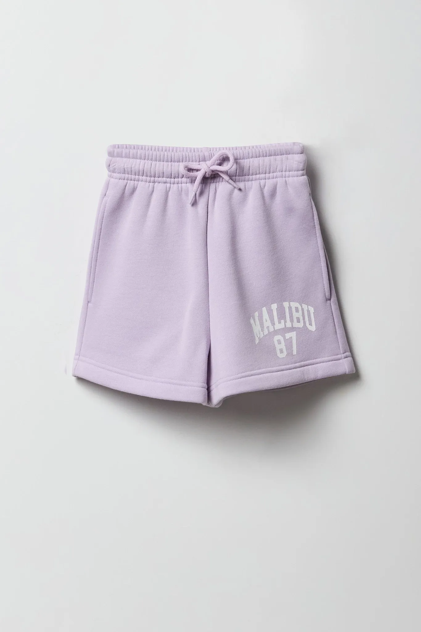 Short en molleton imprimé pour fille