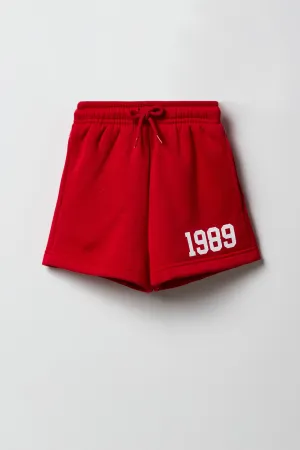 Short en molleton imprimé pour fille