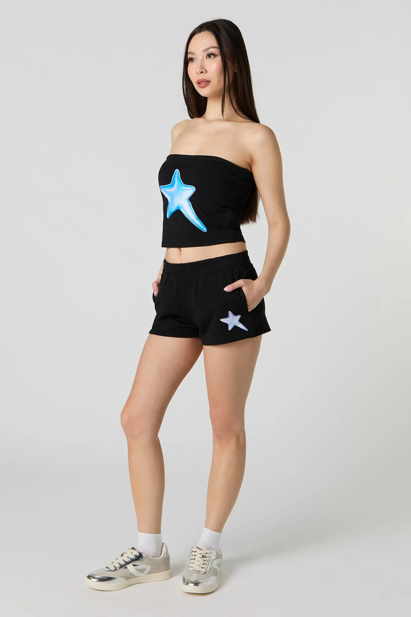 Short en molleton imprimé