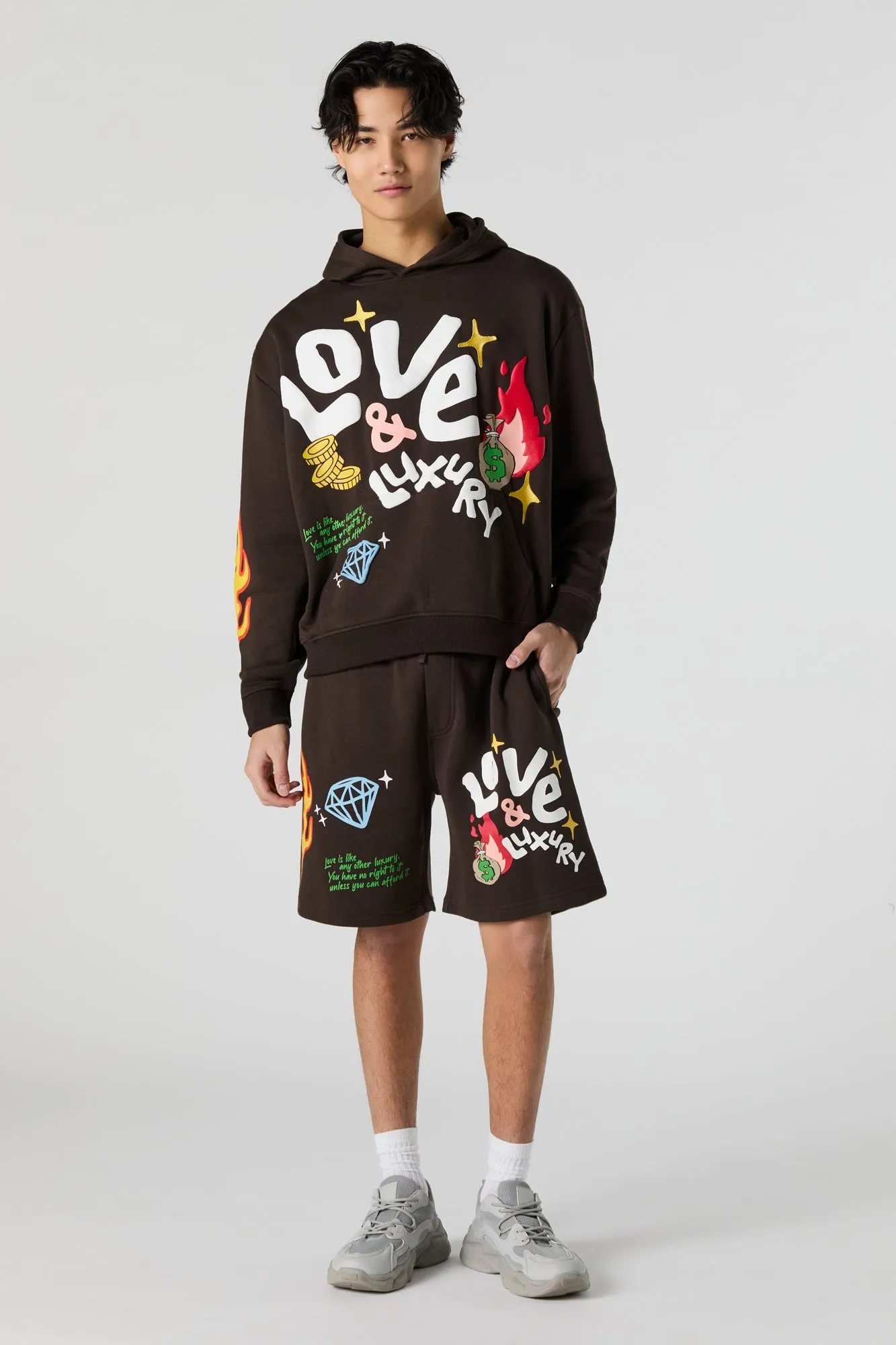 Short en molleton imprimé