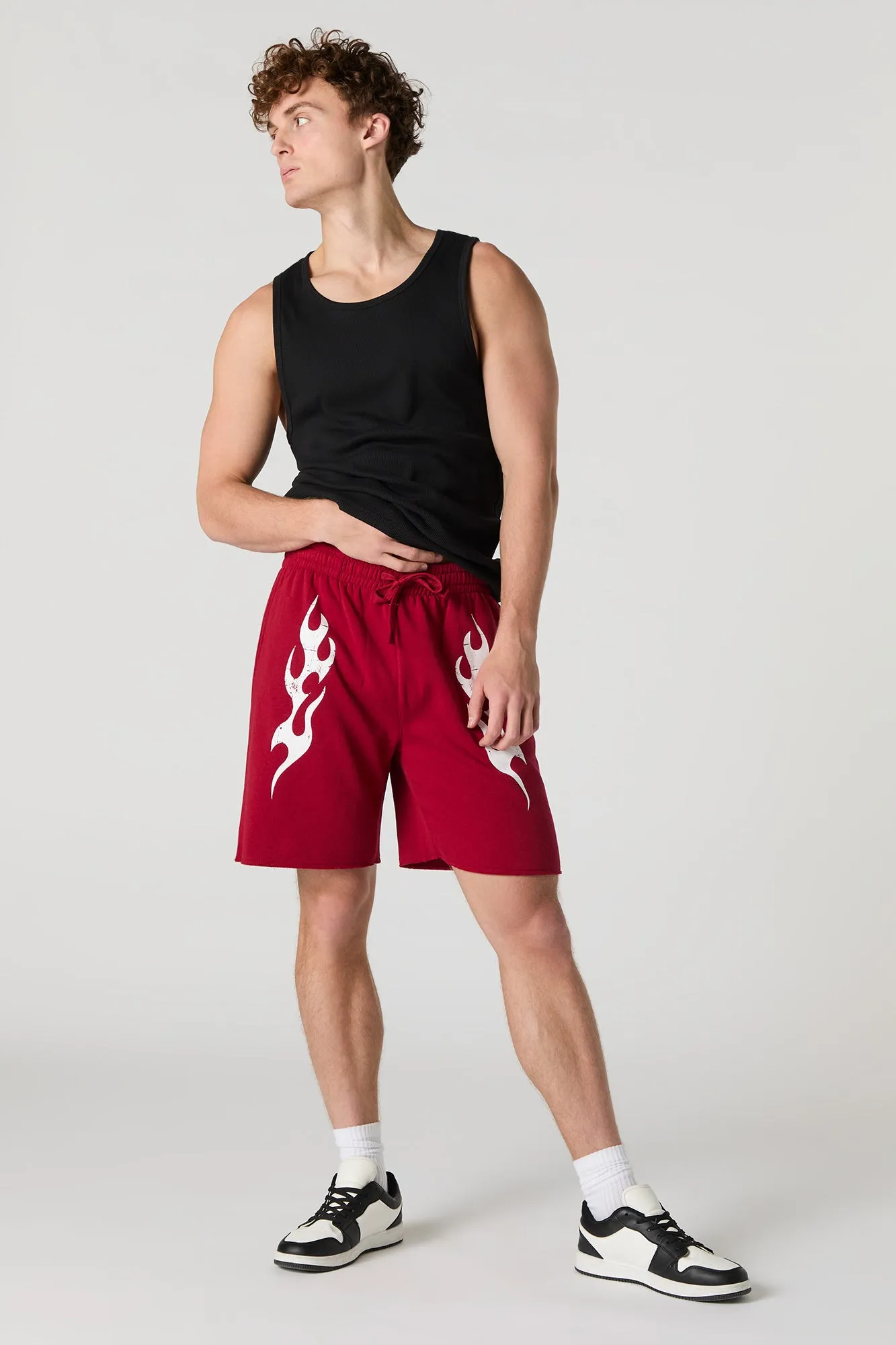 Short en molleton imprimé