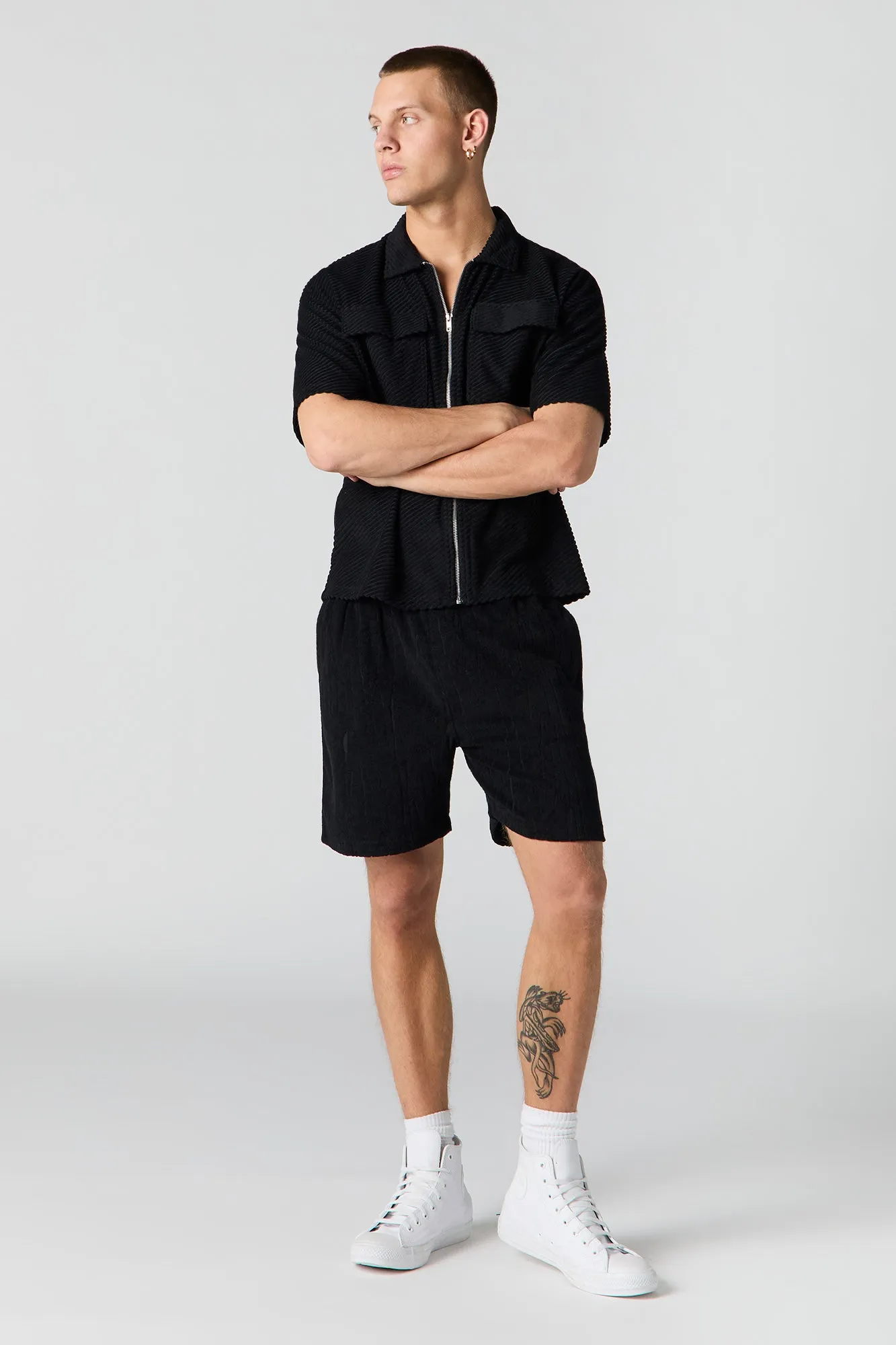 Short en tissu éponge