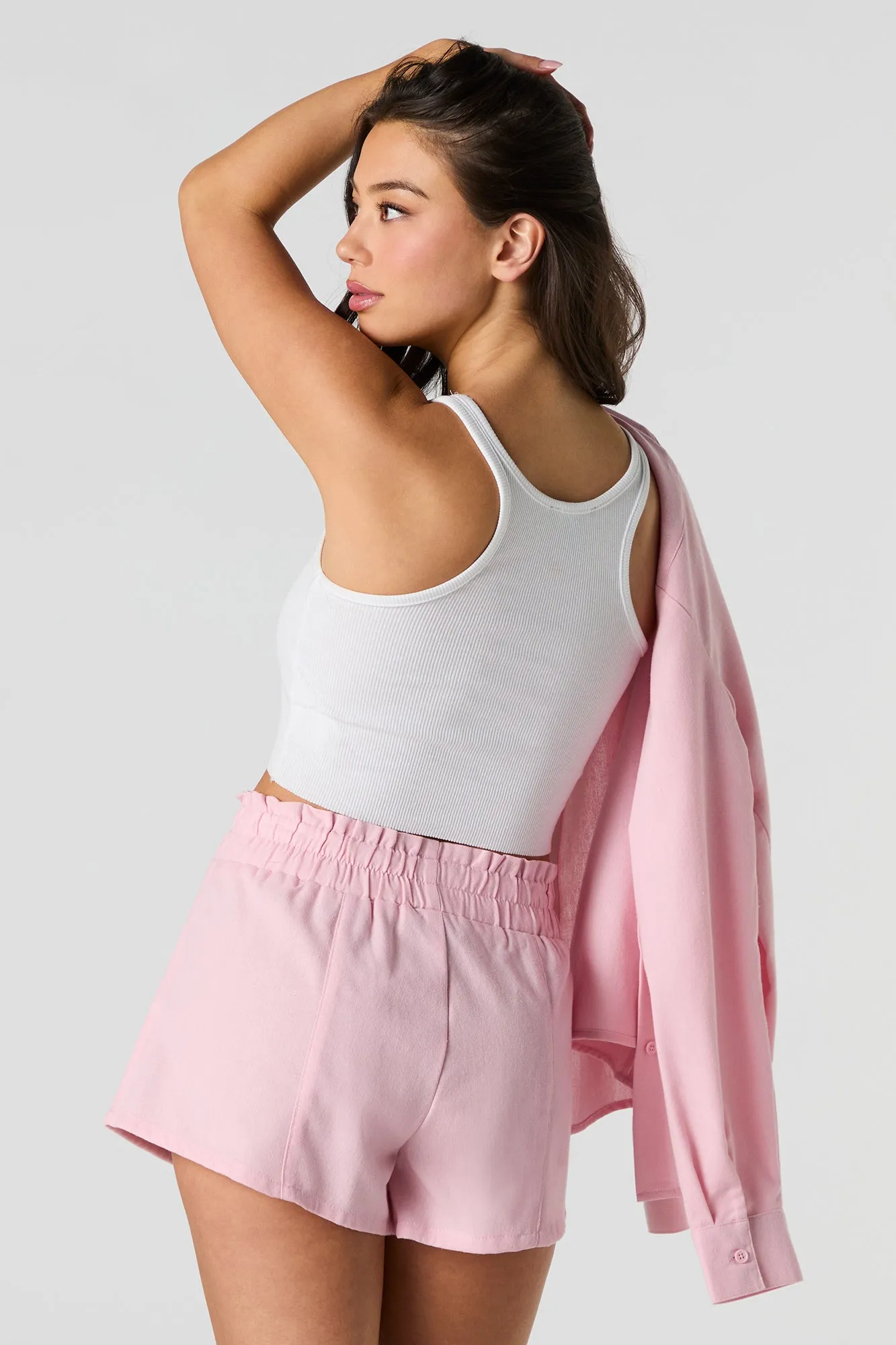 Short fluide en mélange de lin