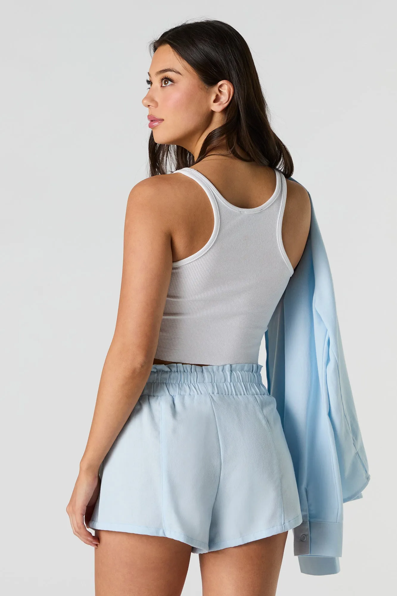 Short fluide en mélange de lin