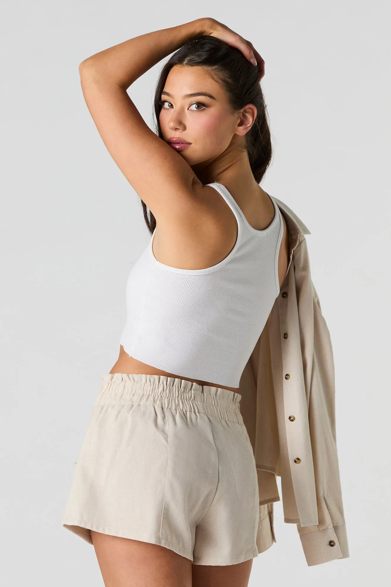 Short fluide en mélange de lin