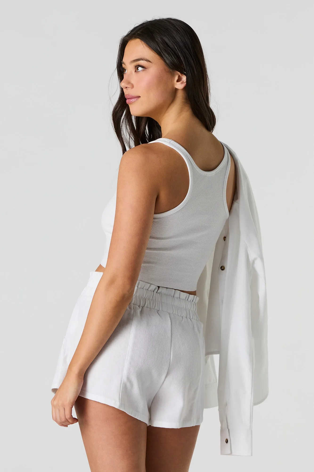 Short fluide en mélange de lin