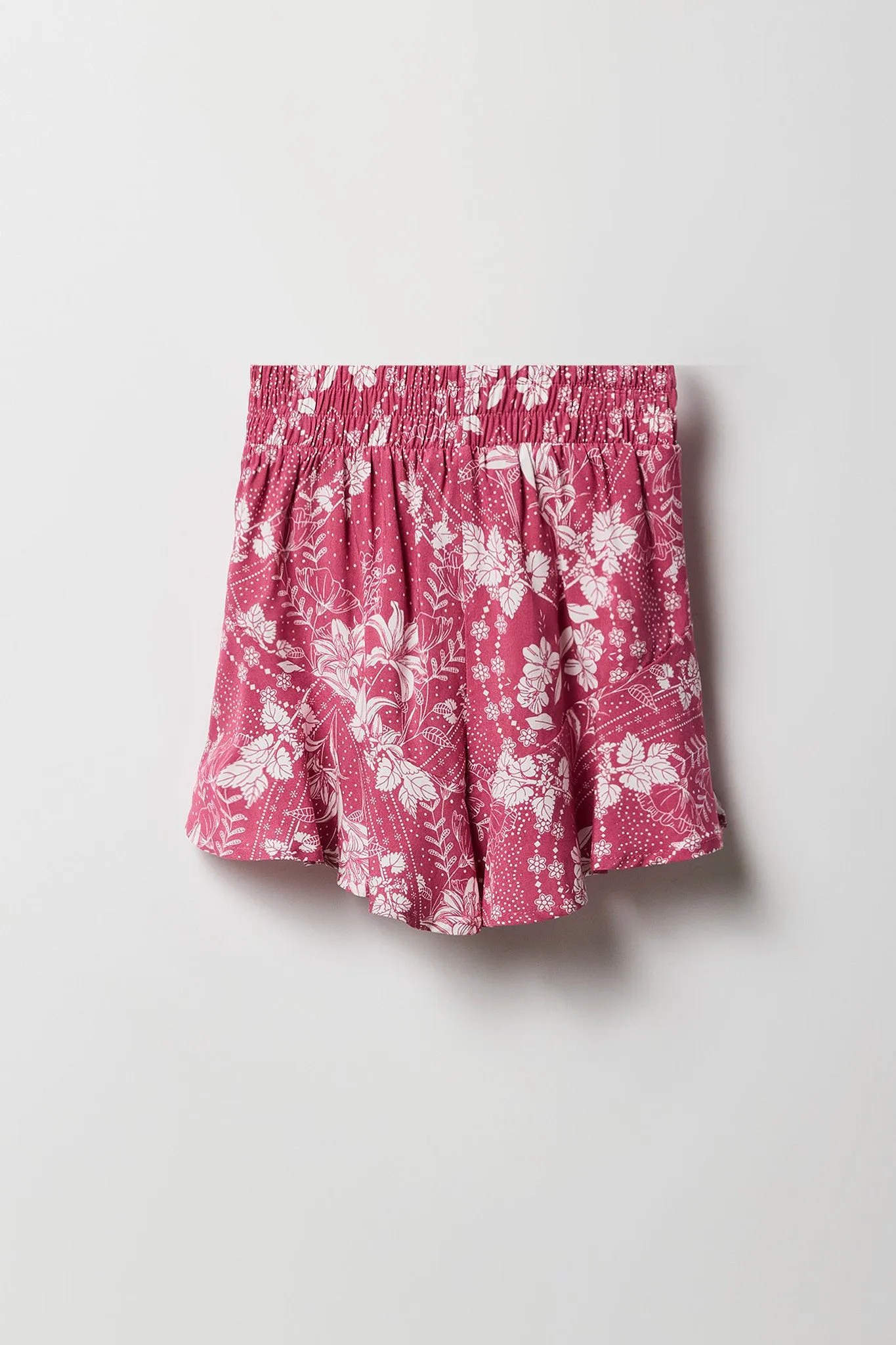 Short fluide imprimé pour fille