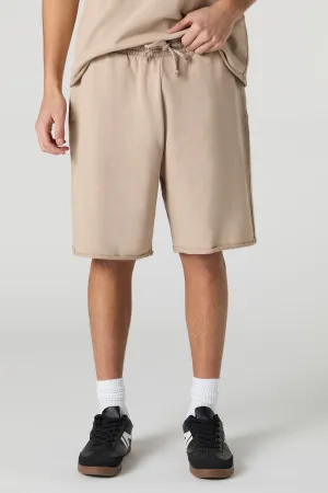 Short long en molleton délavé