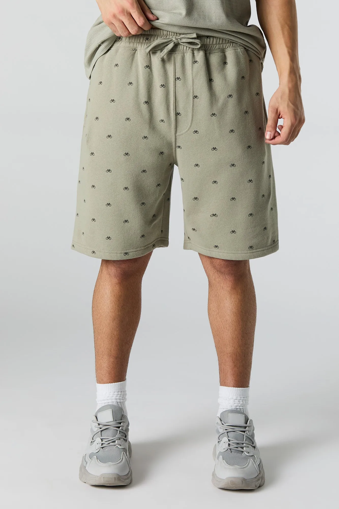 Short long en molleton à imprimé Summer
