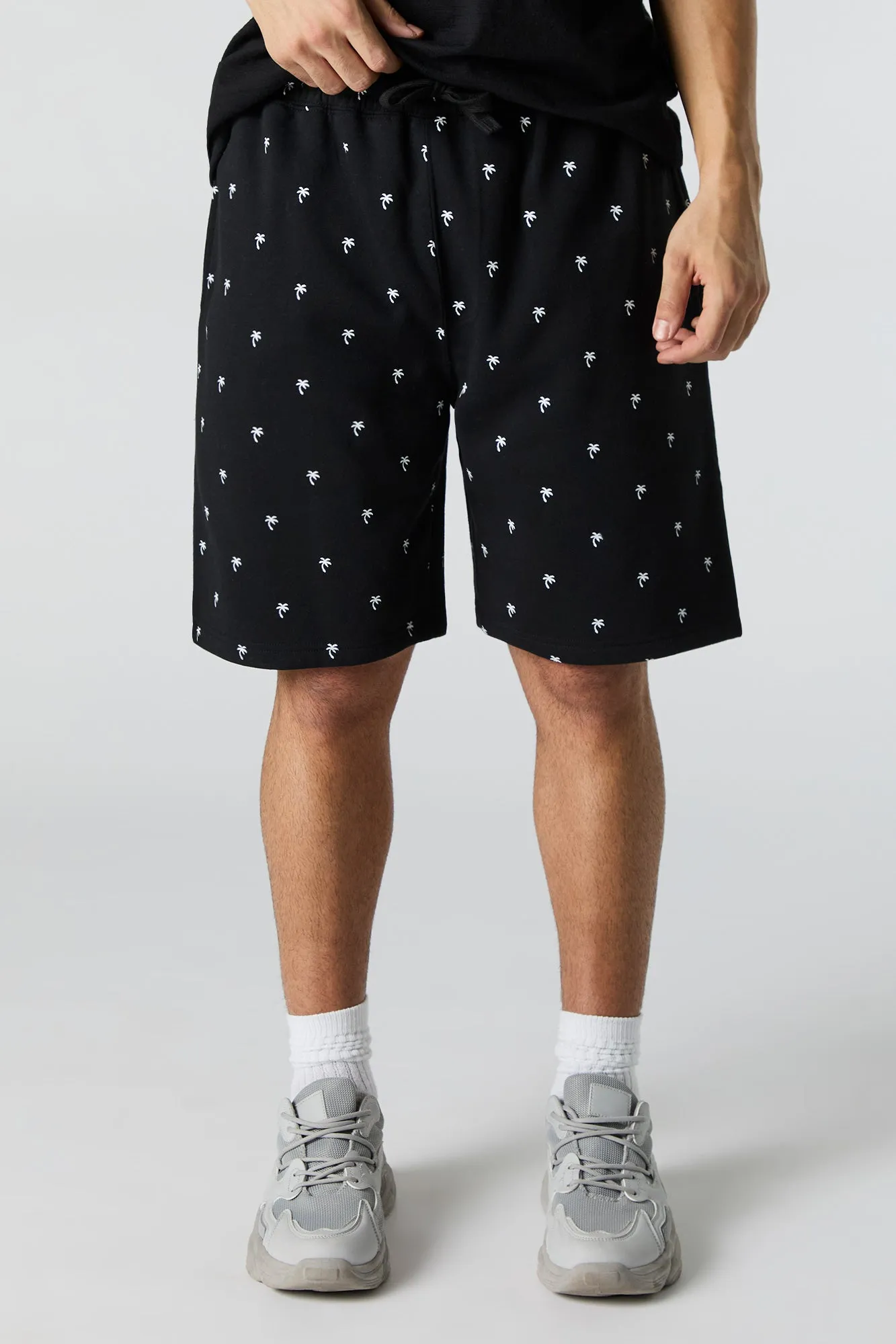 Short long en molleton à imprimé Summer