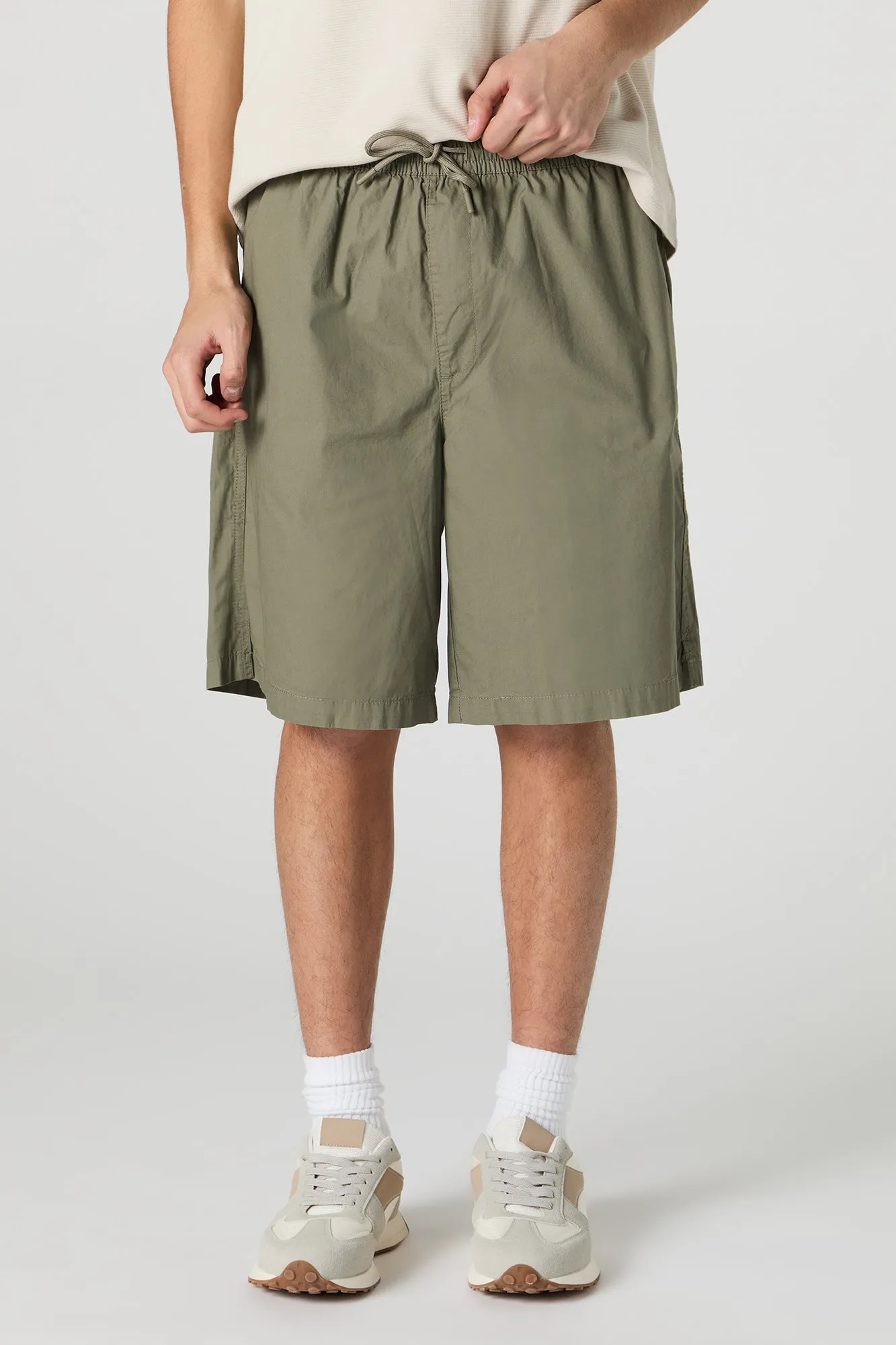 Short long à taille coulissante