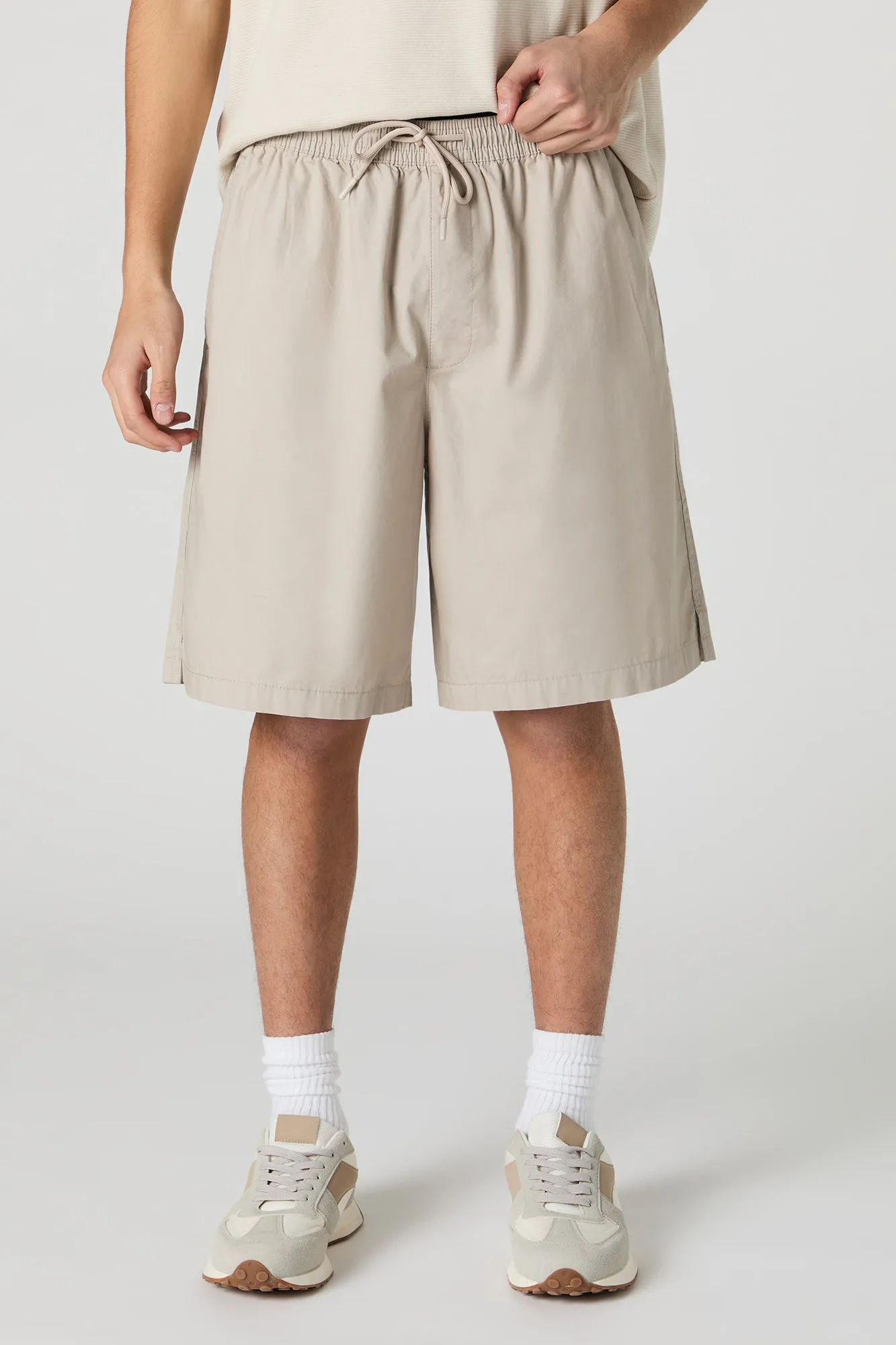 Short long à taille coulissante