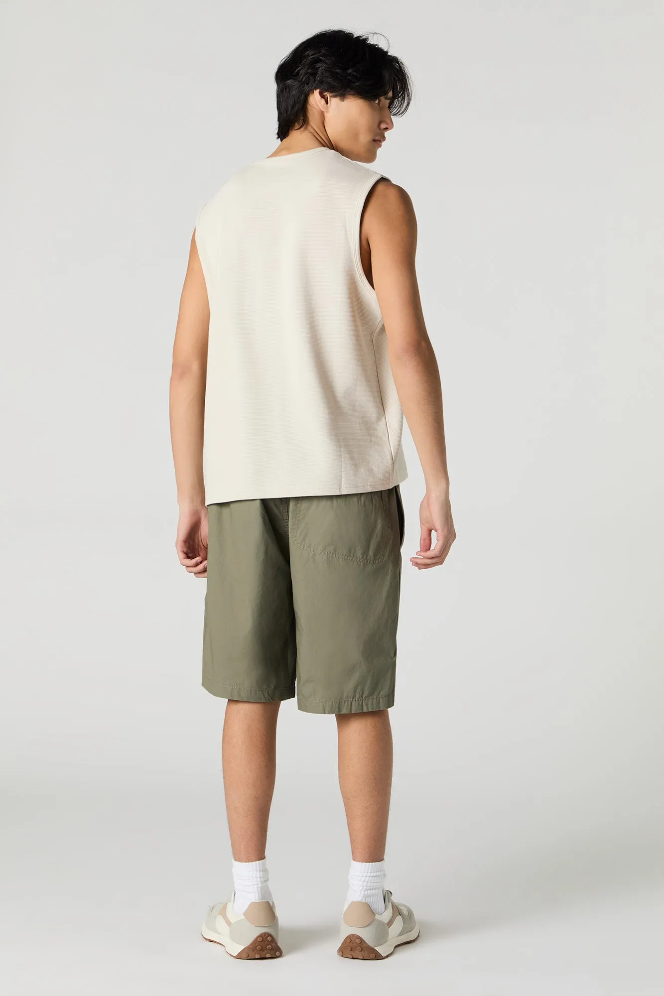 Short long à taille coulissante