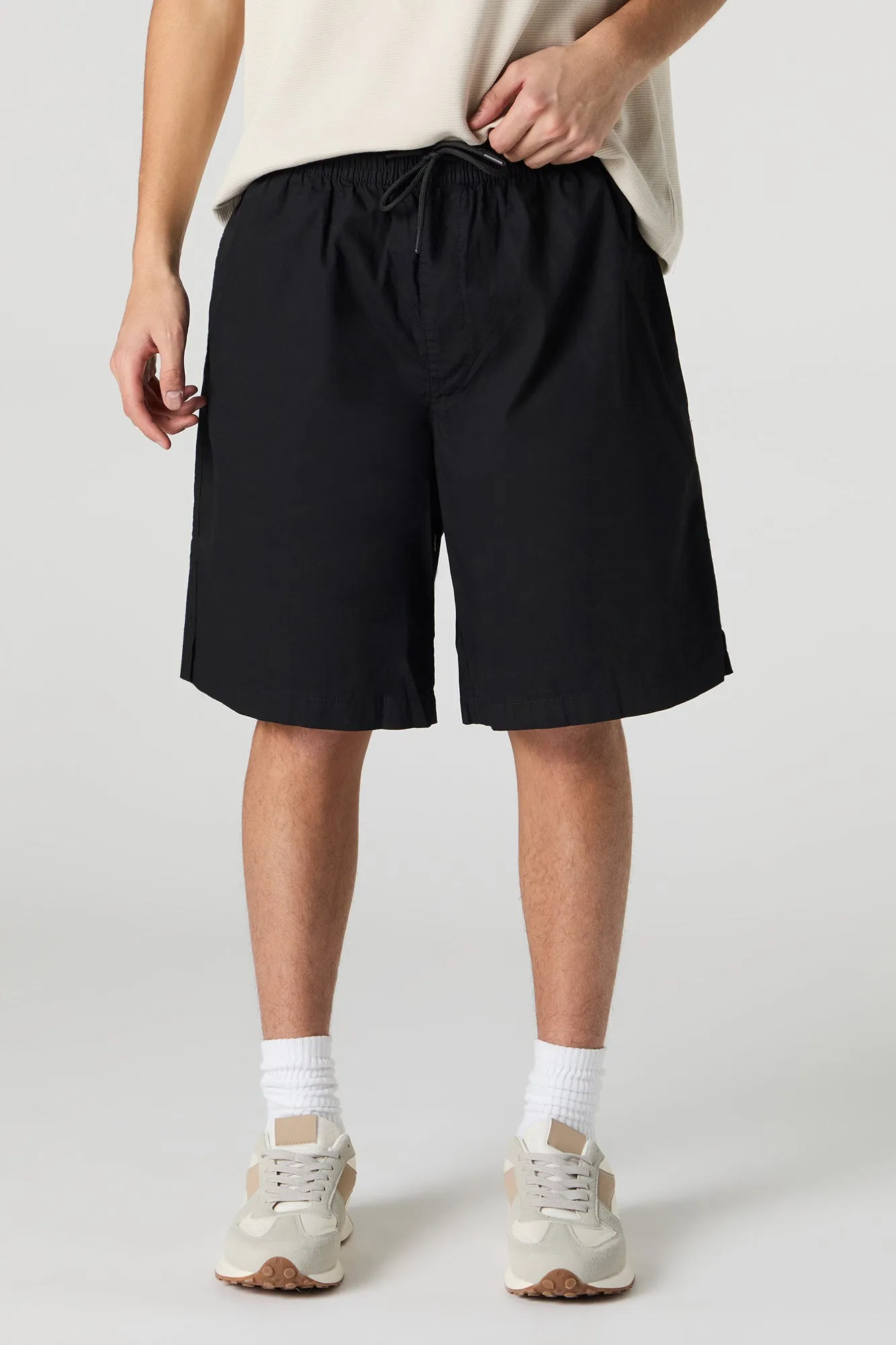 Short long à taille coulissante