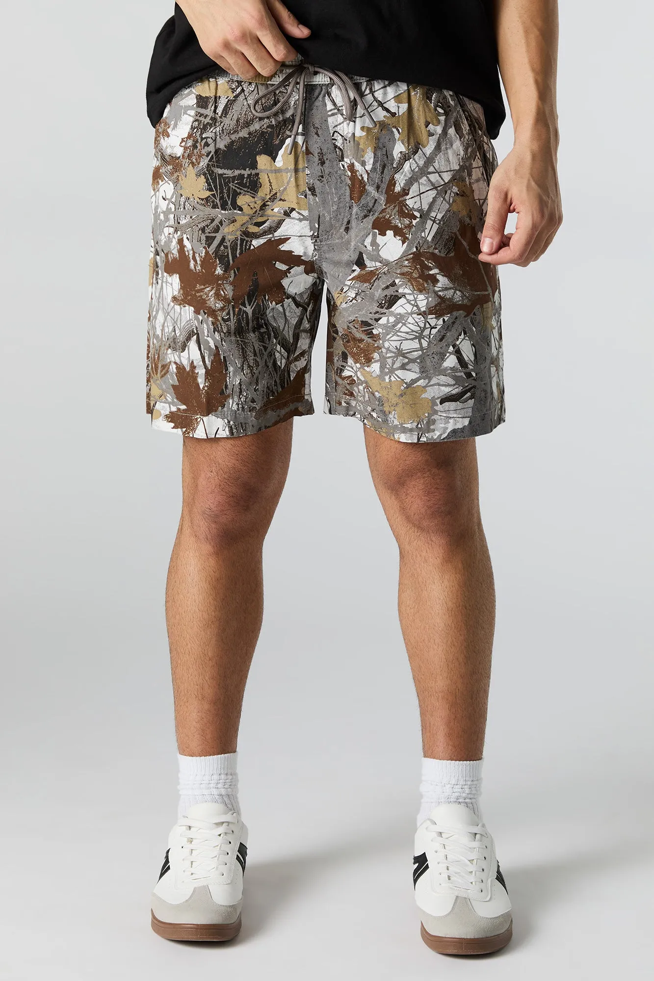 Short mi-long à taille coulissante