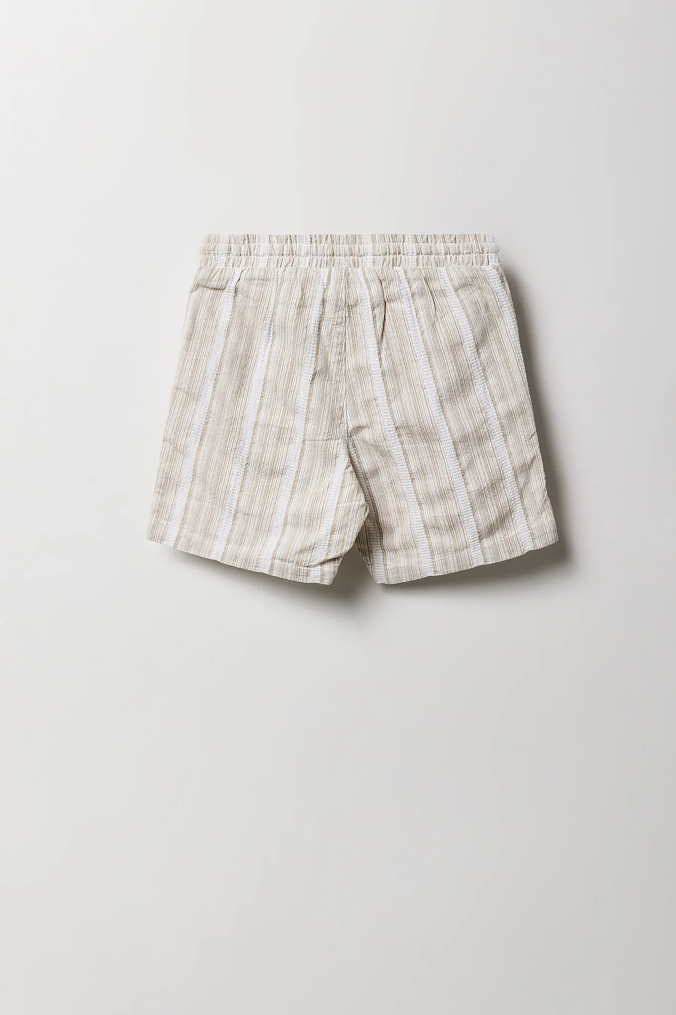 Short tissé texturé rayé pour garçon
