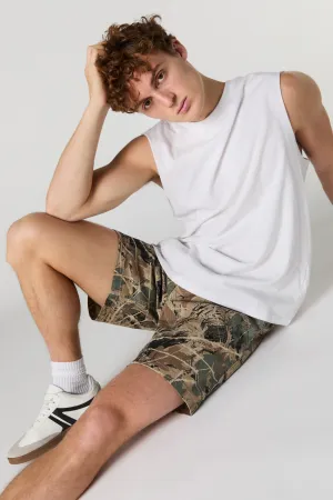 Short uni à taille coulissante