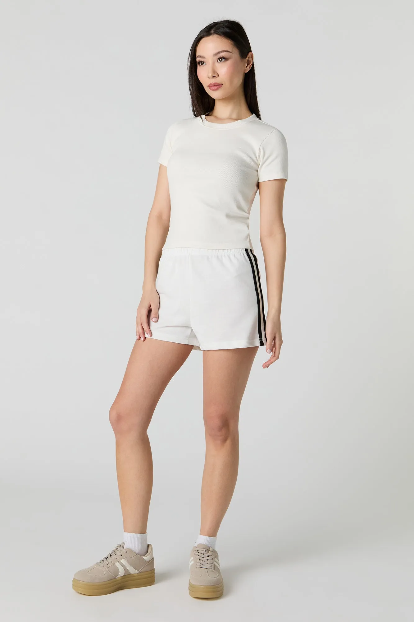 Side Striped Fleece Short