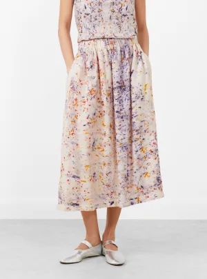 Silk Skirt Longwood Marigold and Madder