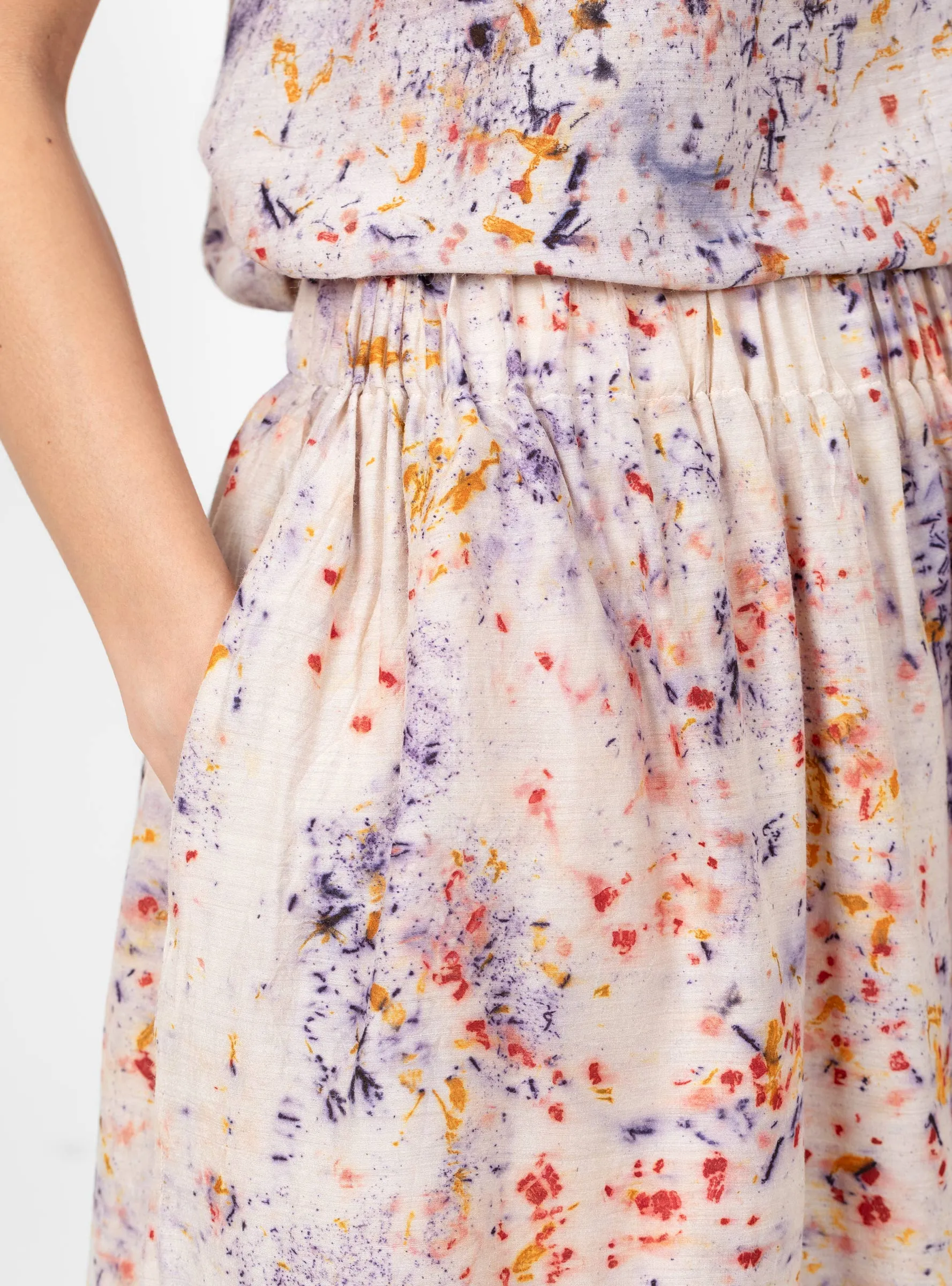 Silk Skirt Longwood Marigold and Madder