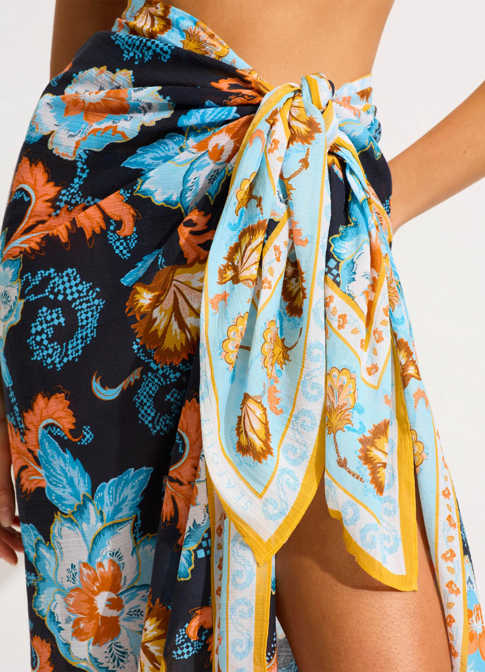 Spring Festival Sarong - True Navy