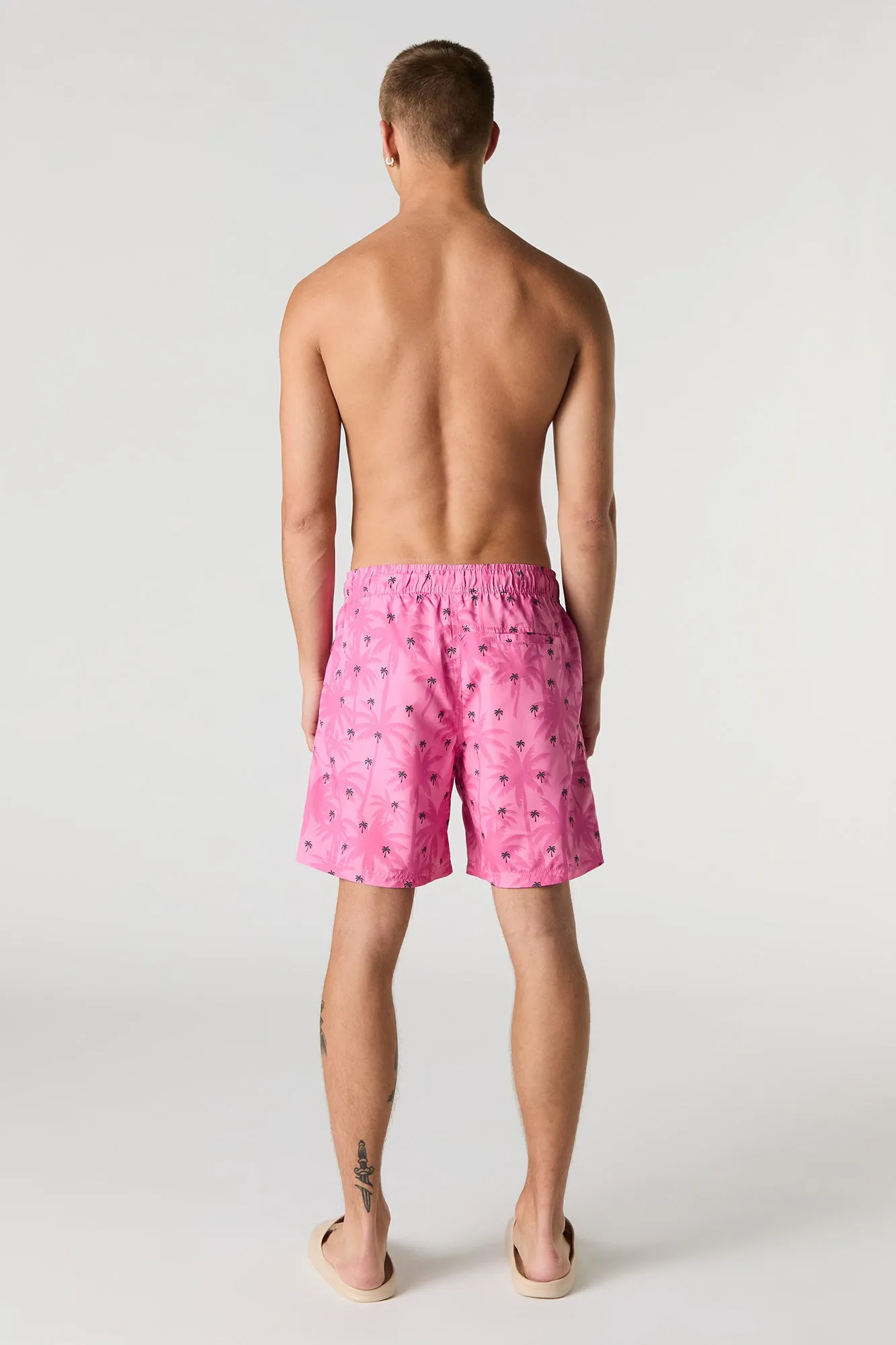 Summer Print Drawstring Swim Short