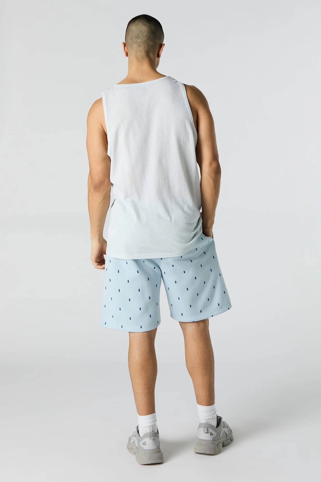 Summer Print Fleece Longline Short