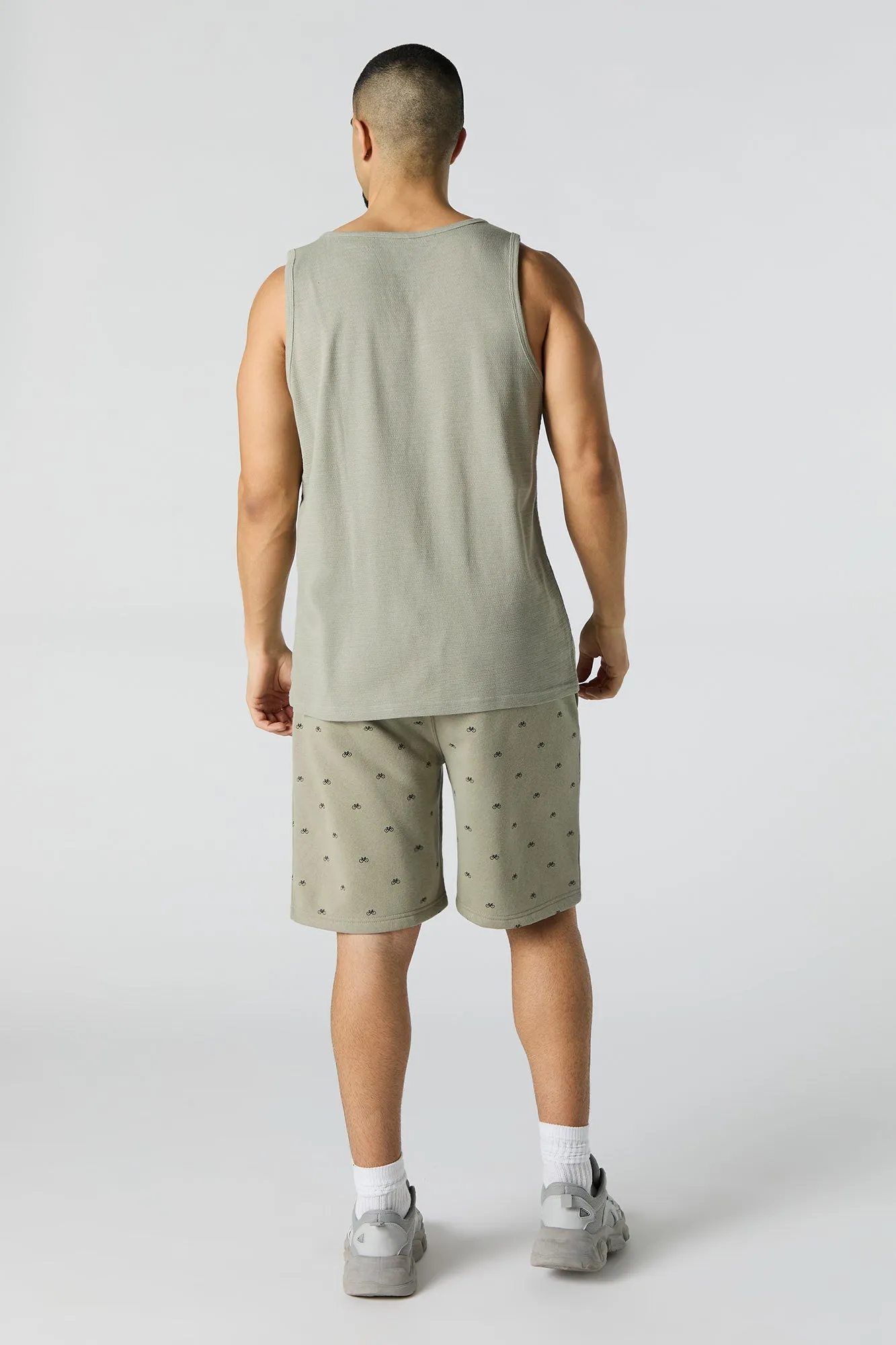 Summer Print Fleece Longline Short