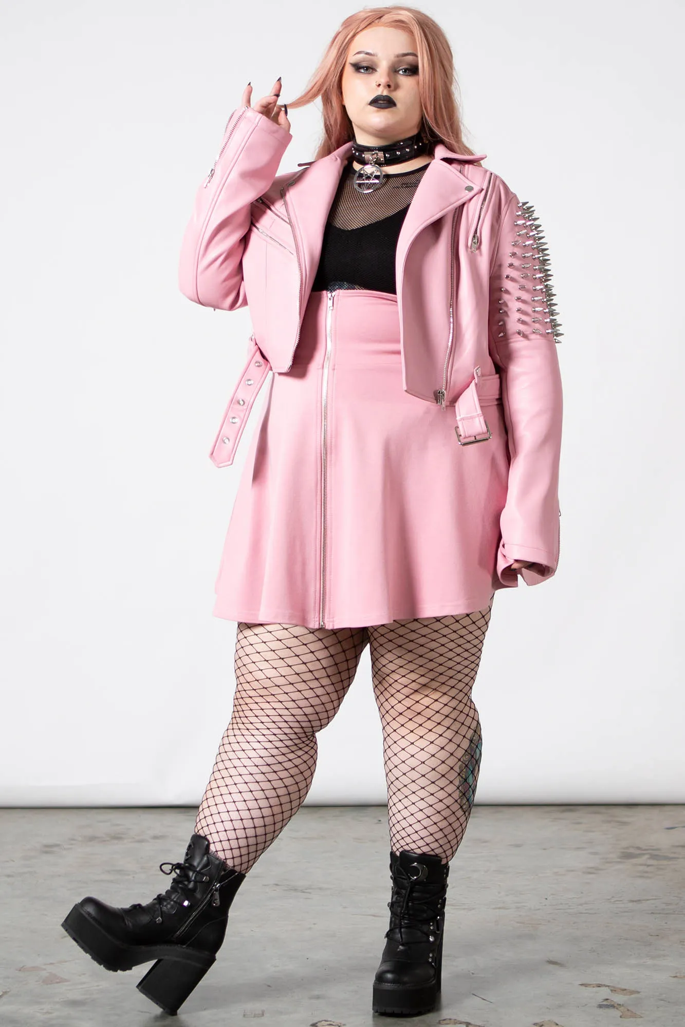 Suspend Me Statement Skirt [PASTEL PINK]