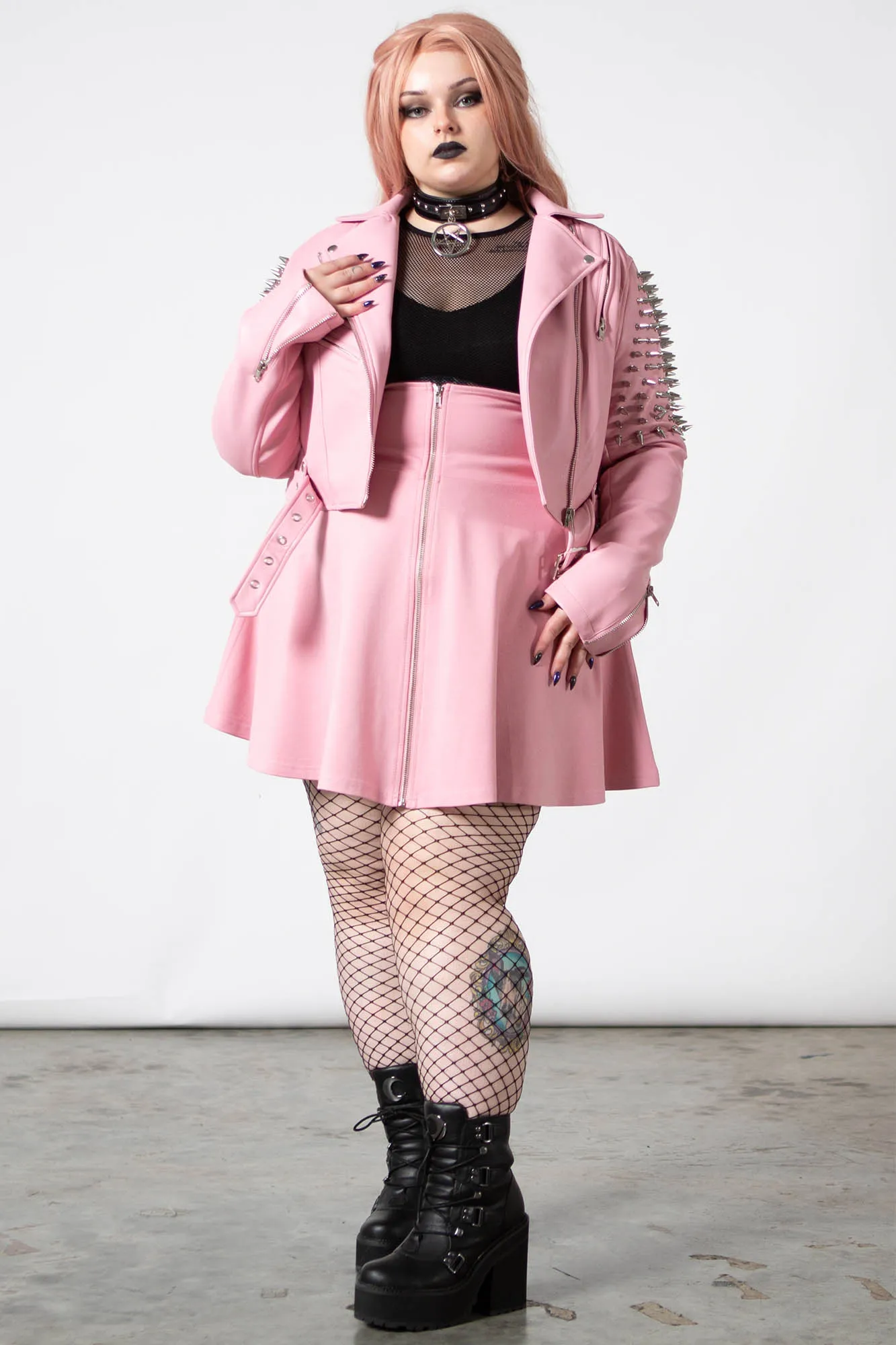 Suspend Me Statement Skirt [PASTEL PINK]