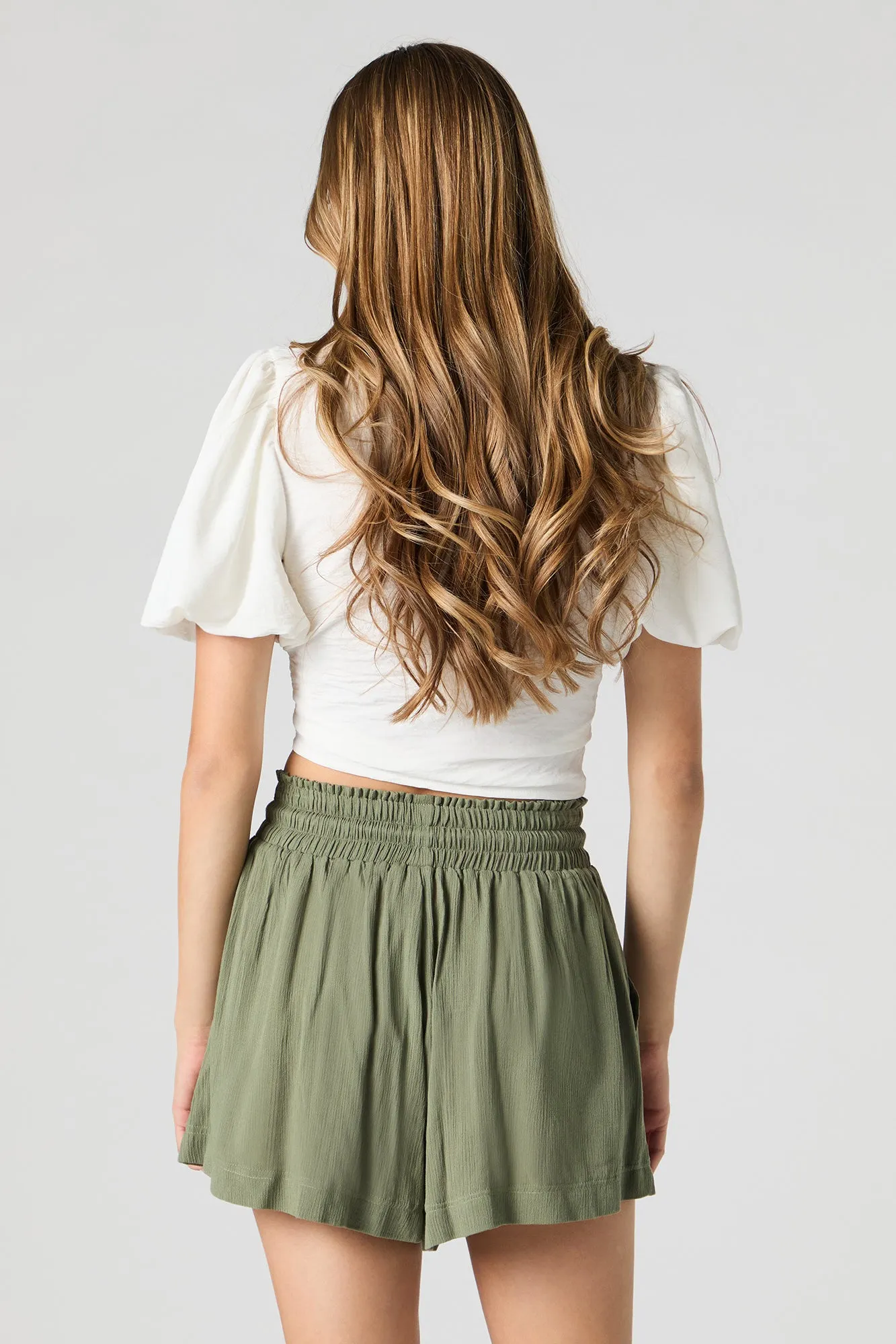 Tassel Drawstring Flowy Short