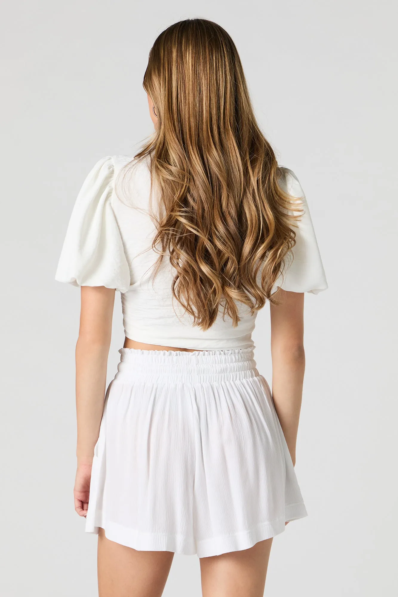 Tassel Drawstring Flowy Short